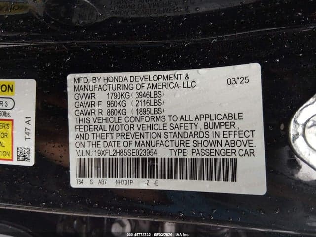 2025 HONDA CIVIC SEDAN SPORT 9