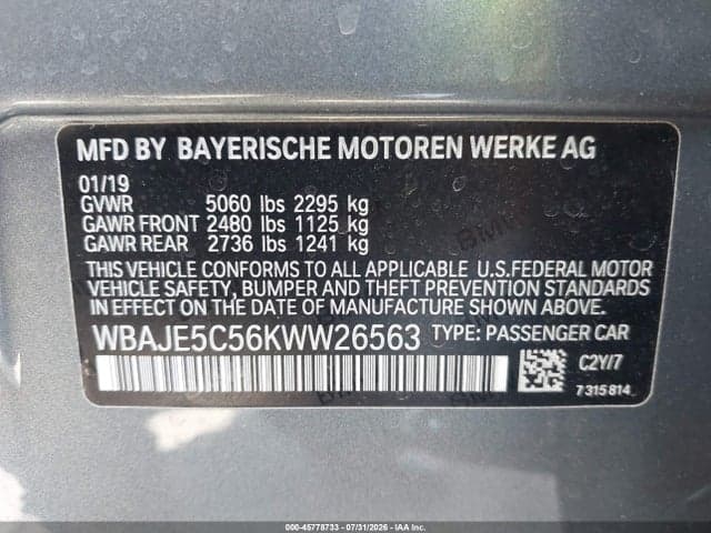 2019 BMW 540I 9