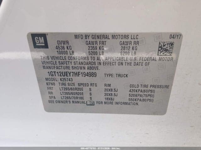 2017 GMC SIERRA 2500HD DENALI 9