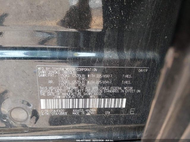 2019 TOYOTA RAV4 XLE 9