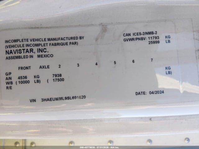 2025 INTERNATIONAL MV 4
