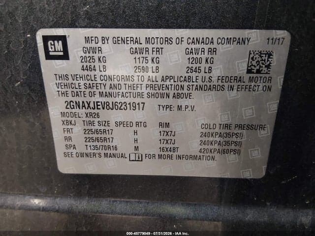 2018 CHEVROLET EQUINOX LT 9