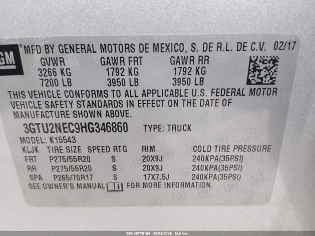 2017 GMC SIERRA 1500 SLT 9