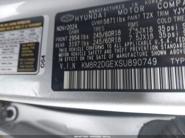 2025 HYUNDAI PALISADE SEL 9