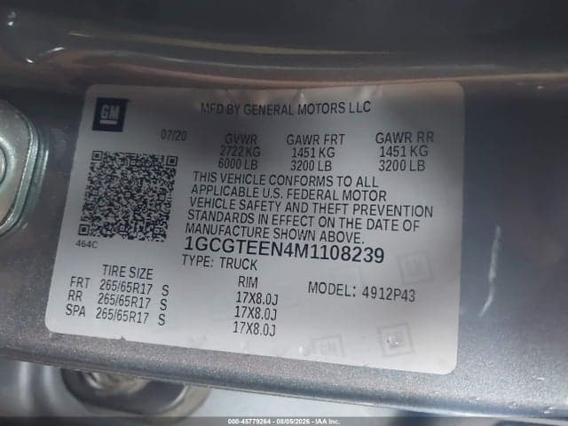 2021 CHEVROLET COLORADO 4WD SHORT BOX ZR2 9