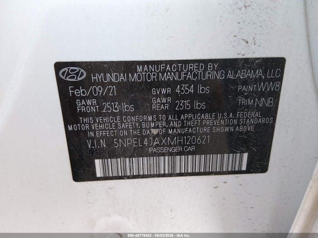 2021 HYUNDAI SONATA SEL 9