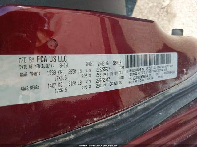 2019 DODGE GRAND CARAVAN GT 9