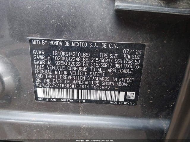 2025 HONDA HR-V 2WD LX 9