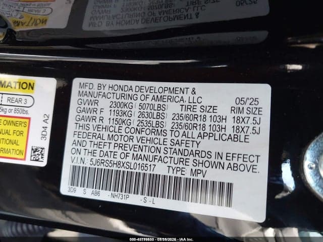 2025 HONDA CR-V HYBRID SPORT-L 9