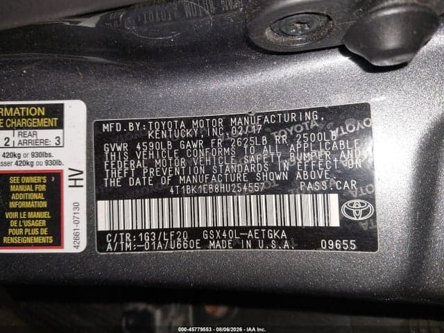 2017 TOYOTA AVALON XLE PREMIUM 9