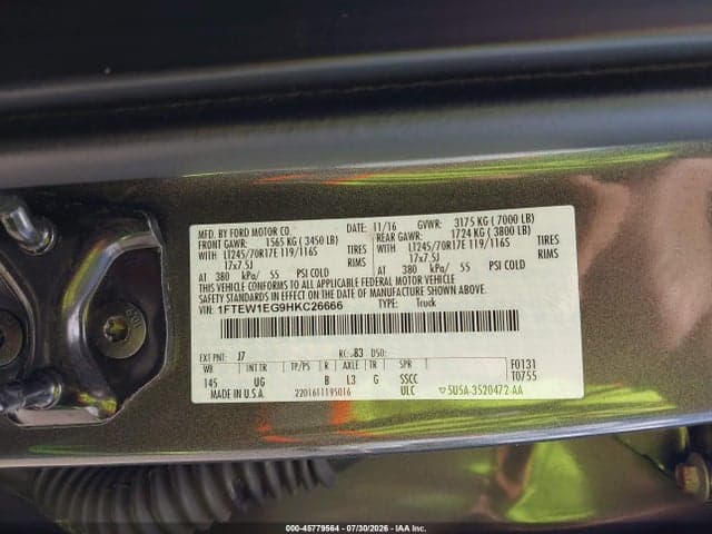 2017 FORD F-150 XLT 9