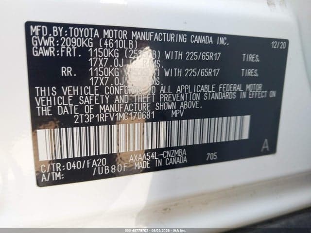 2021 TOYOTA RAV4 XLE 9