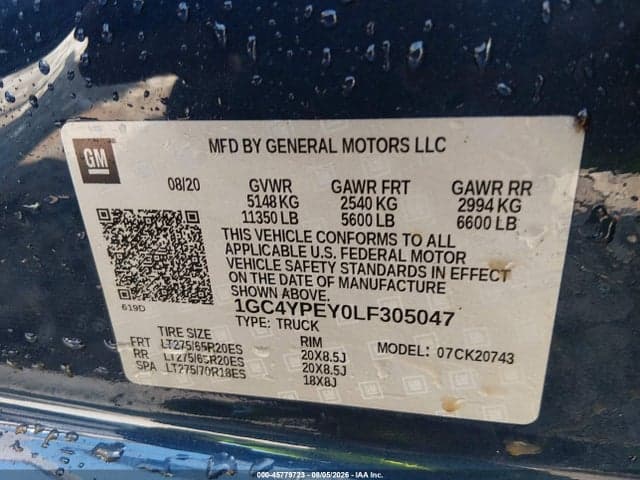 2020 CHEVROLET SILVERADO 2500HD 4WD STANDARD BED LTZ 9