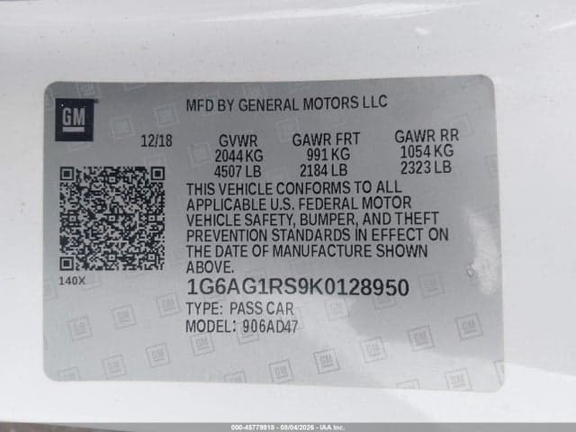2019 CADILLAC ATS PREMIUM LUXURY 9