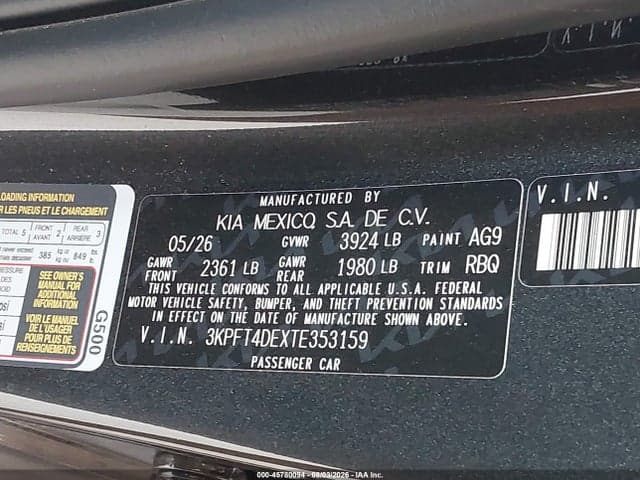 2026 KIA K4 LXS 9
