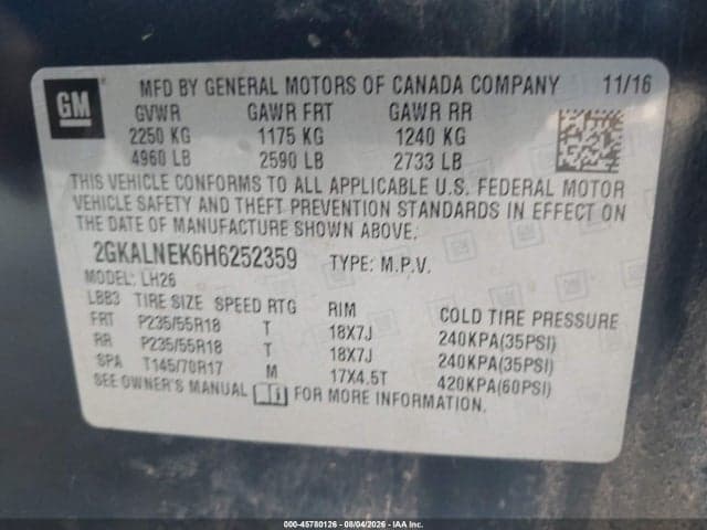 2017 GMC TERRAIN SLE-2 9