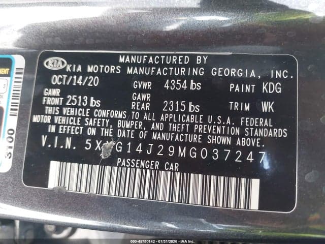 2021 KIA K5 LXS 9