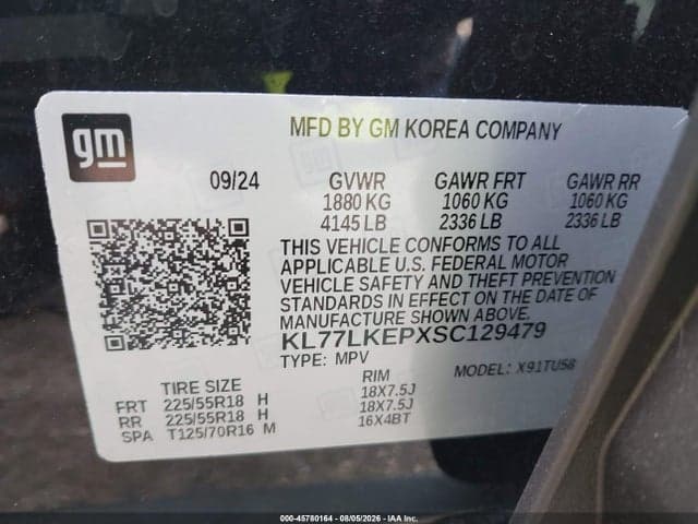2025 CHEVROLET TRAX FWD ACTIV 9
