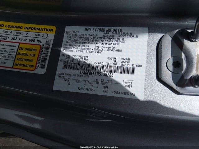2022 FORD MUSTANG GT PREMIUM FASTBACK 9