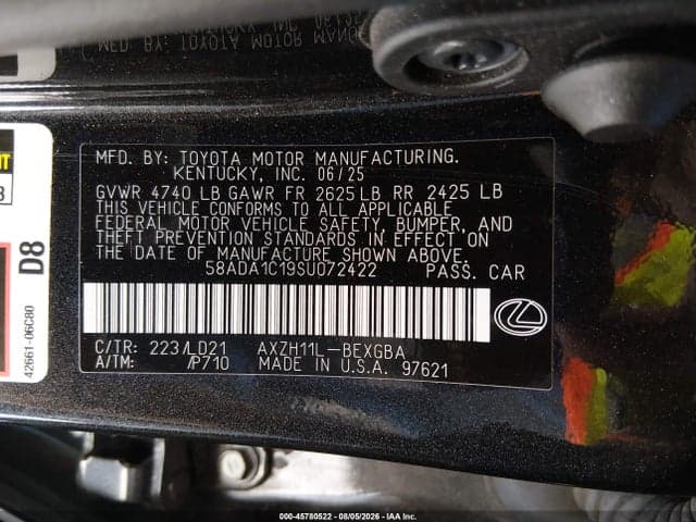 2025 LEXUS ES 300H 9