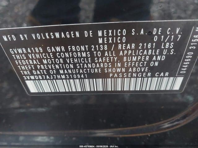 2017 VOLKSWAGEN JETTA 1.4T SE 9