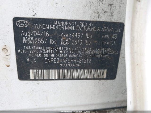 2017 HYUNDAI SONATA SPORT 9