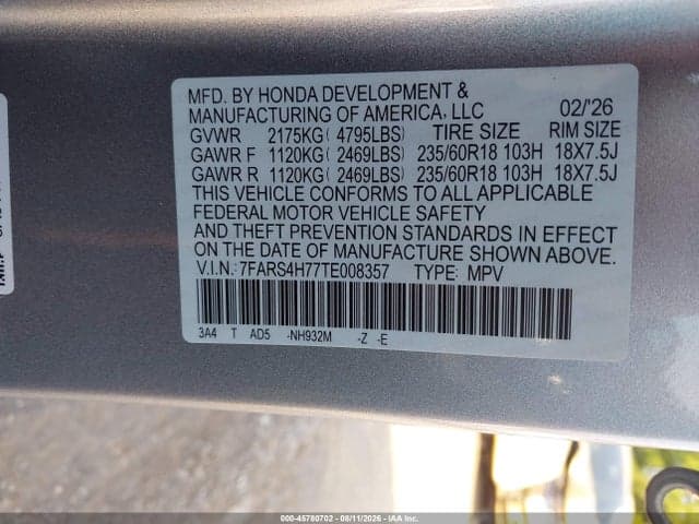 2026 HONDA CR-V EX-L AWD 9