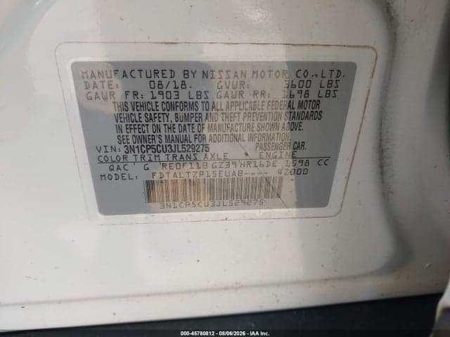 2018 NISSAN KICKS SR 9