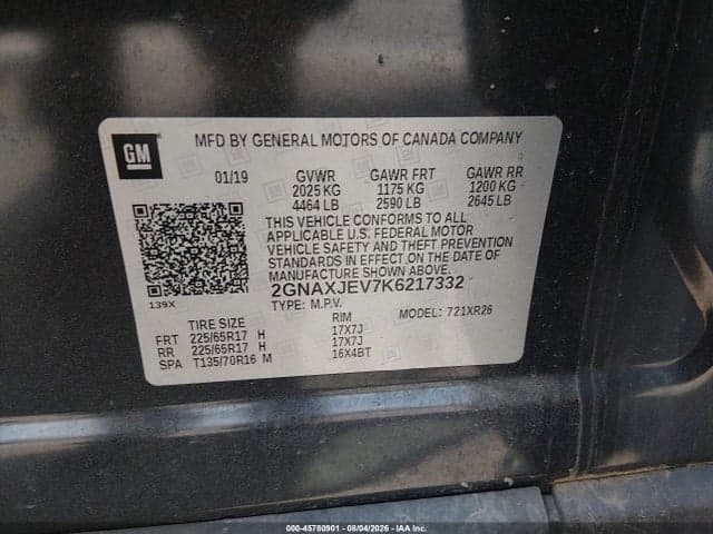 2019 CHEVROLET EQUINOX LT 9