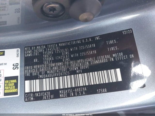 2024 TOYOTA COROLLA CROSS XLE 9