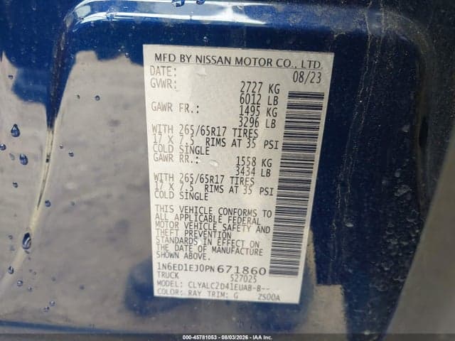 2023 NISSAN FRONTIER SV 4X2 9