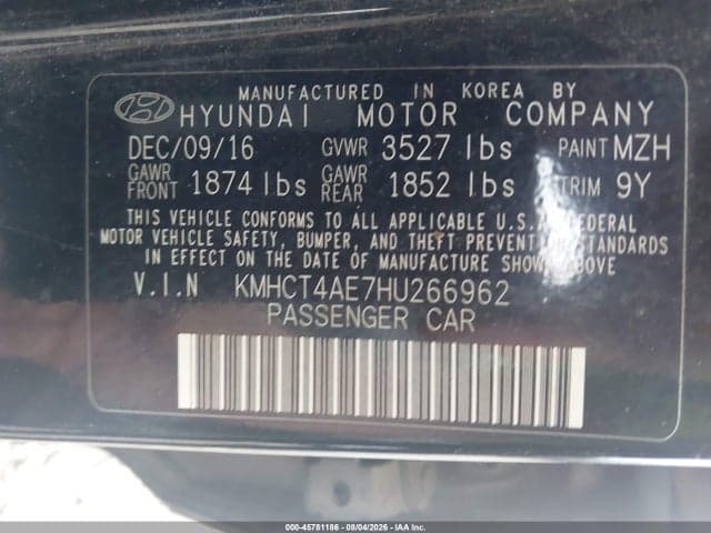 2017 HYUNDAI ACCENT SE 9
