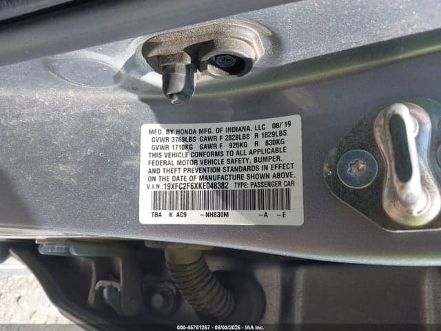 2019 HONDA CIVIC LX 9