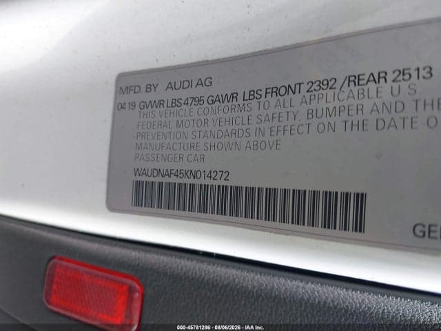 2019 AUDI A4 45 PREMIUM 9
