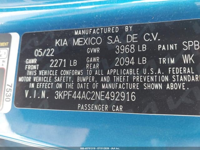2022 KIA FORTE GT 9