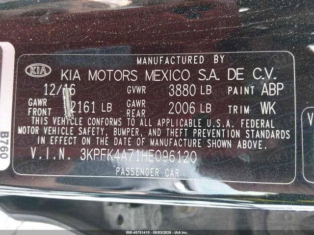 2017 KIA FORTE LX 9
