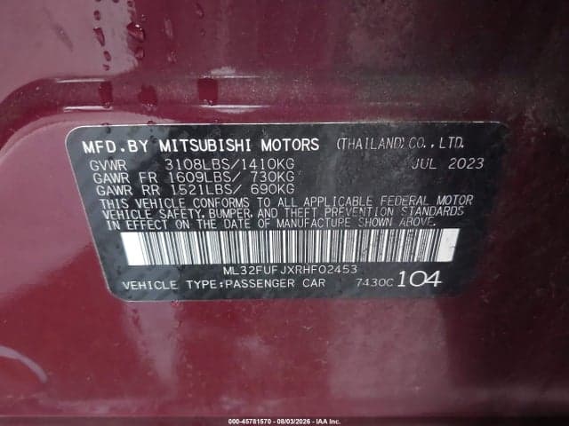 2024 MITSUBISHI MIRAGE G4 LE 9