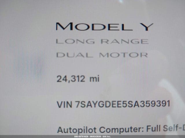 2025 TESLA MODEL Y LONG RANGE DUAL MOTOR ALL-WHEEL DRIVE 15