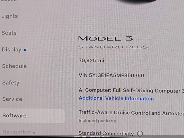 2021 TESLA MODEL 3 STANDARD RANGE PLUS REAR-WHEEL DRIVE 15