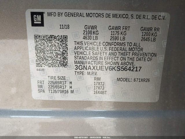 2019 CHEVROLET EQUINOX LT 9