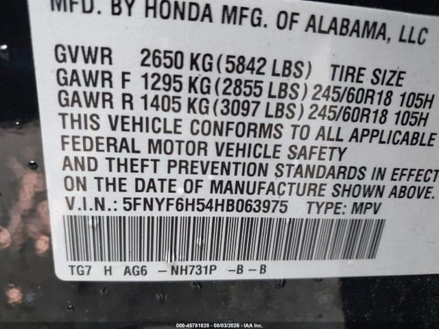 2017 HONDA PILOT EX-L 9