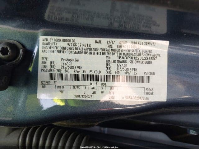 2018 FORD FOCUS SEL 9