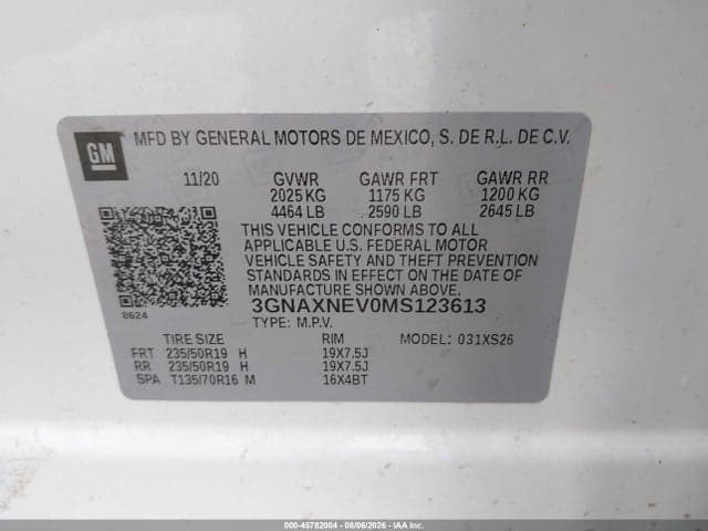 2021 CHEVROLET EQUINOX FWD PREMIER 9