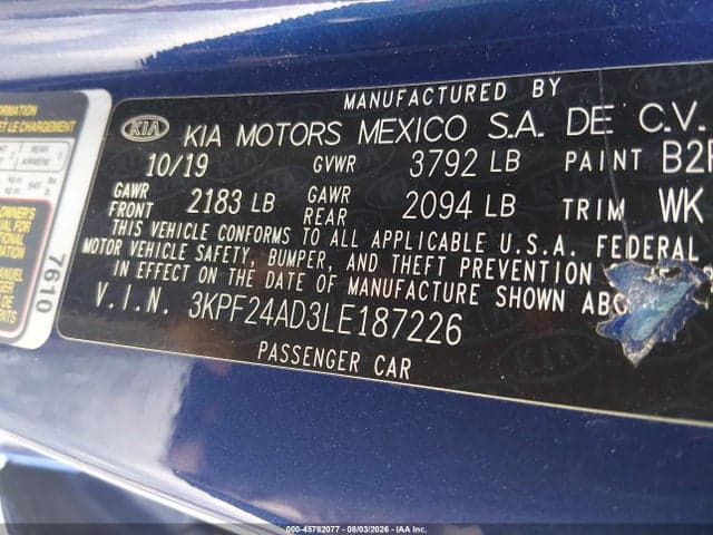 2020 KIA FORTE LXS 9
