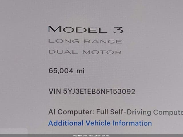 2022 TESLA MODEL 3 LONG RANGE DUAL MOTOR ALL-WHEEL DRIVE 7