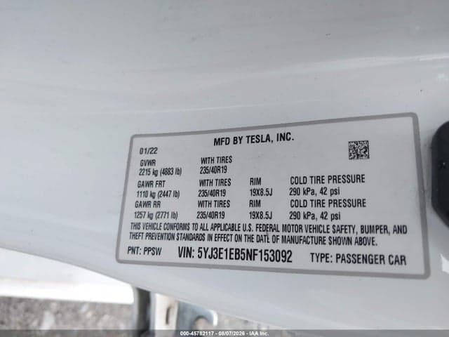 2022 TESLA MODEL 3 LONG RANGE DUAL MOTOR ALL-WHEEL DRIVE 9