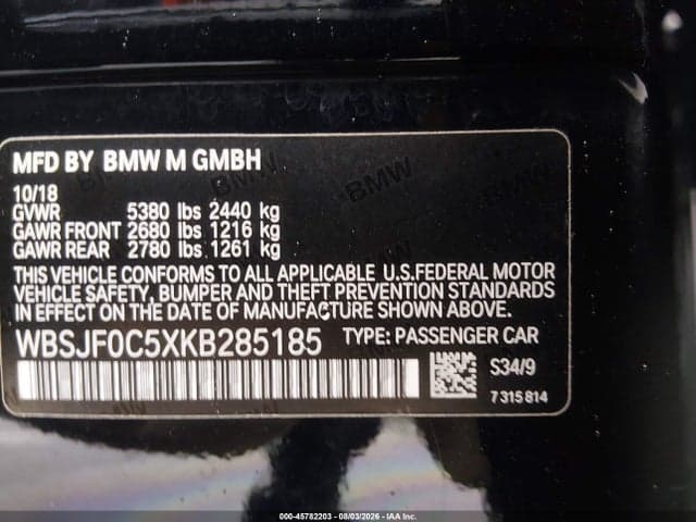 2019 BMW M5 COMPETITION 9