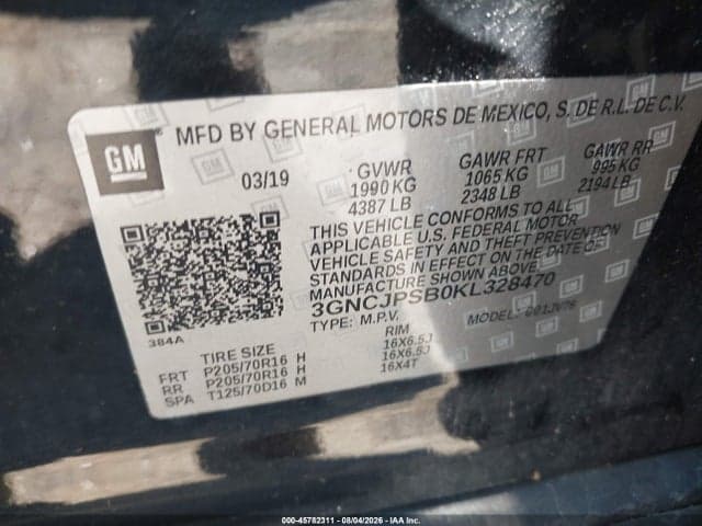 2019 CHEVROLET TRAX LT 9