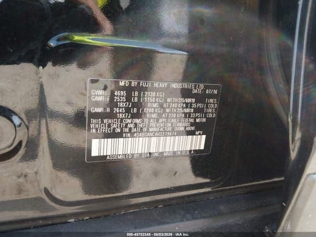 2017 SUBARU OUTBACK 2.5I LIMITED 9