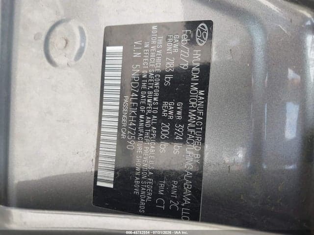 2019 HYUNDAI ELANTRA SE 9